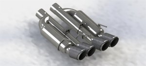 Chevrolet Corvette Performance Exhaust - Rear - Kooks Headers - Axle-Back Valved - Carbon Fiber Tips - `09-`13